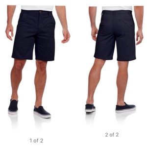 Faded Glory Navy Blue flat front shorts size 36